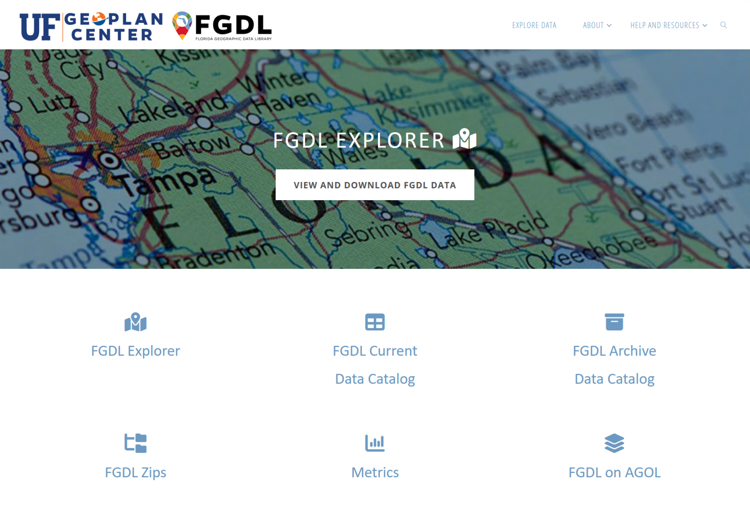 Updated Florida Geographic Data Library Site University of Florida