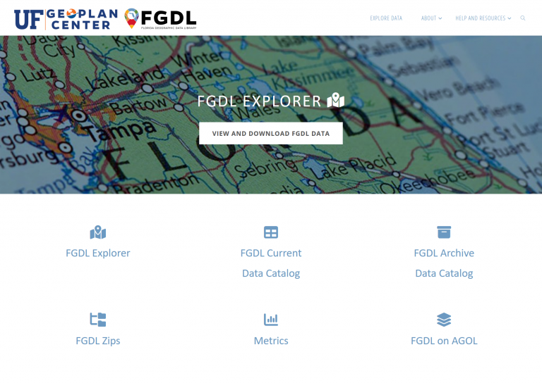 Updated Florida Geographic Data Library Site University of Florida